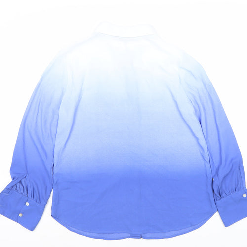 Marks and Spencer Women Blue Button-Up Shirt UK 12
