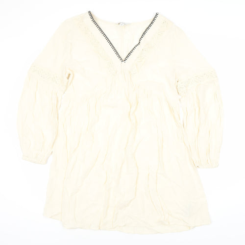 Marks and Spencer Women's Ivory Long Sleeve Dress