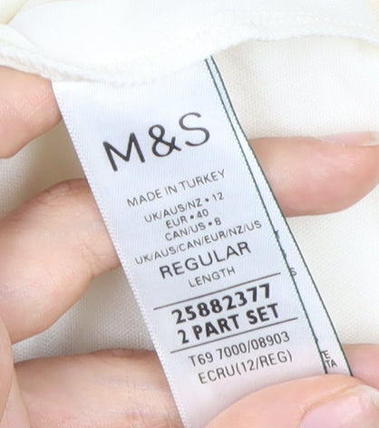 Marks and Spencer Women's Ivory Dress, Size 12, Sleeveless