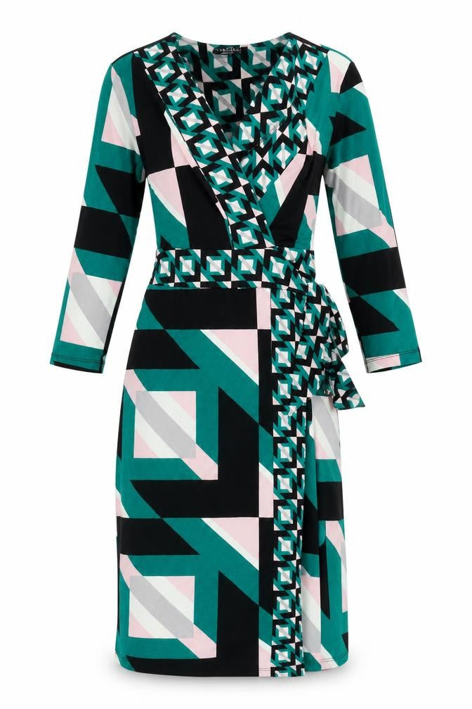 Front view of Principles Women's Multicoloured Wrap Dress, size 12