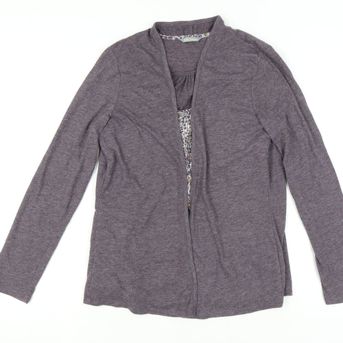 Marks and Spencer Women's Purple Blouse-Cardigan Long Sleeve Top