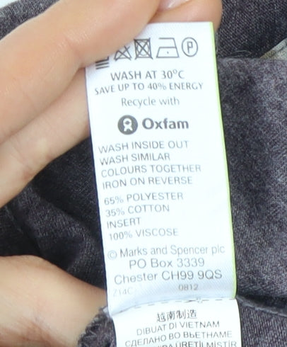 Marks and Spencer Women's Purple Blouse-Cardigan Long Sleeve Top