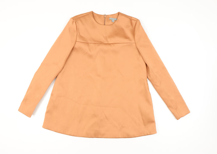 COS Women's Brown Long Sleeve Blouse, Size 6