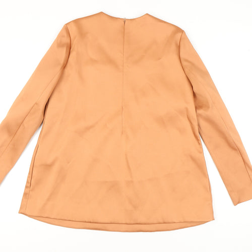 COS Women's Brown Long Sleeve Blouse, Size 6