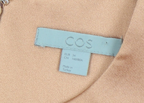 COS Women's Brown Long Sleeve Blouse, Size 6