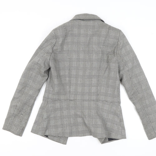 Lipsy Women's Grey Check Blazer Size 12 Workwear