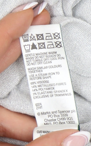 Marks and Spencer Women's Grey Sleeveless Top UK 10