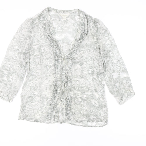 Monsoon Women's Blue Silk Blouse, Size 12