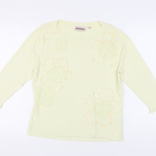 Kaleidoscope Women's Ivory Floral Jumper Size 16