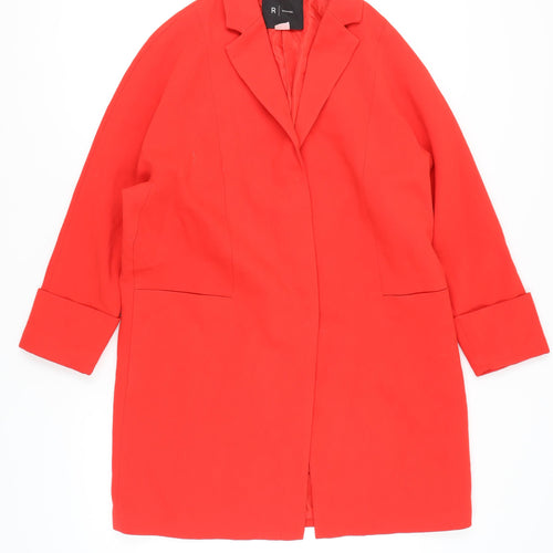 La Redoute Women's Red Relaxed Mid-Length Coat Size 14