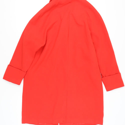 La Redoute Women's Red Relaxed Mid-Length Coat Size 14