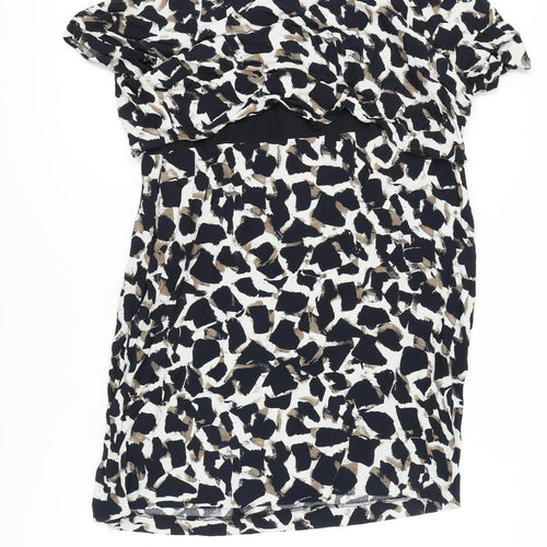 Marks and Spencer Women's Grey Animal Print Shift Dress, Size 18