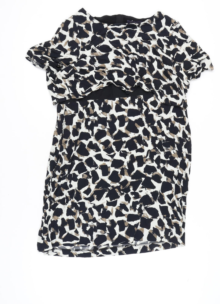 Marks and Spencer Women's Grey Animal Print Shift Dress, Size 18