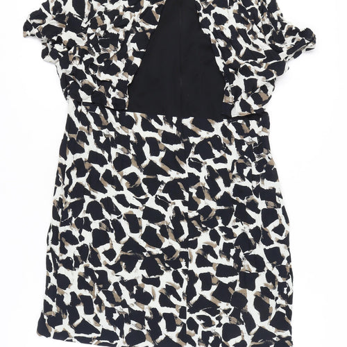 Marks and Spencer Women's Grey Animal Print Shift Dress, Size 18