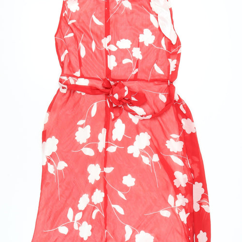 Kaleidoscope Women's Red Floral A-Line Dress Size 14