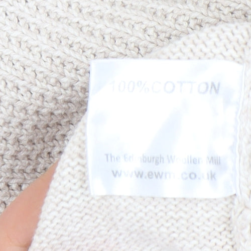Isle Essentials Beige Cable-Knit Cardigan Women's L