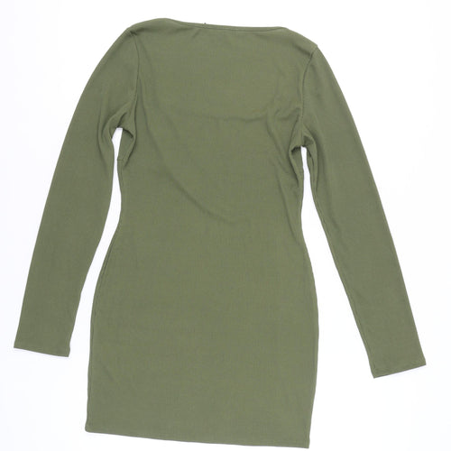 PrettyLittleThing Women's Green Bodycon Dress UK 12