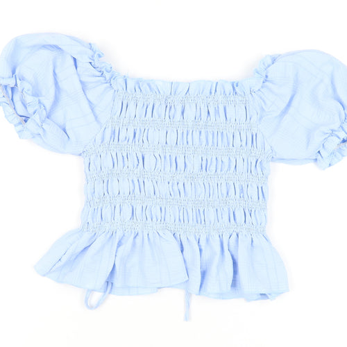 Pink Vanilla Women's Blue Off Shoulder Top M