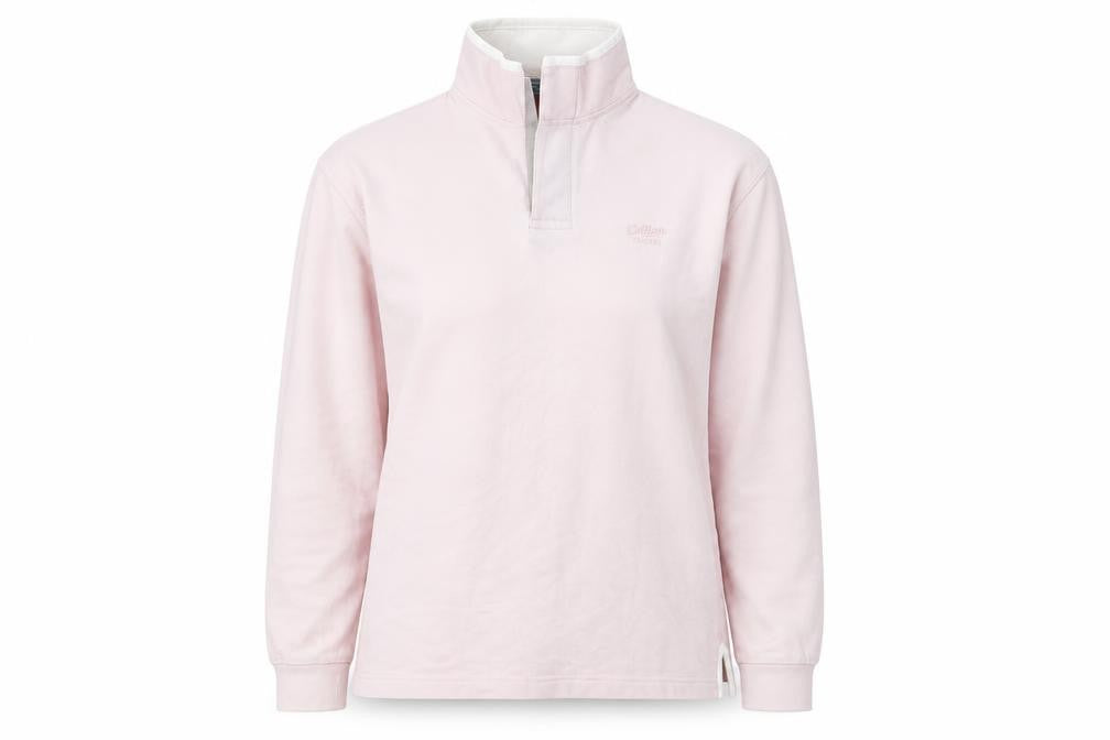 Front view of Cotton Traders Women's Pink Pullover Sweatshirt, size S