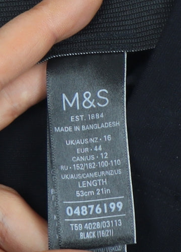 Marks and Spencer Women's Black Pencil Skirt, Size 16