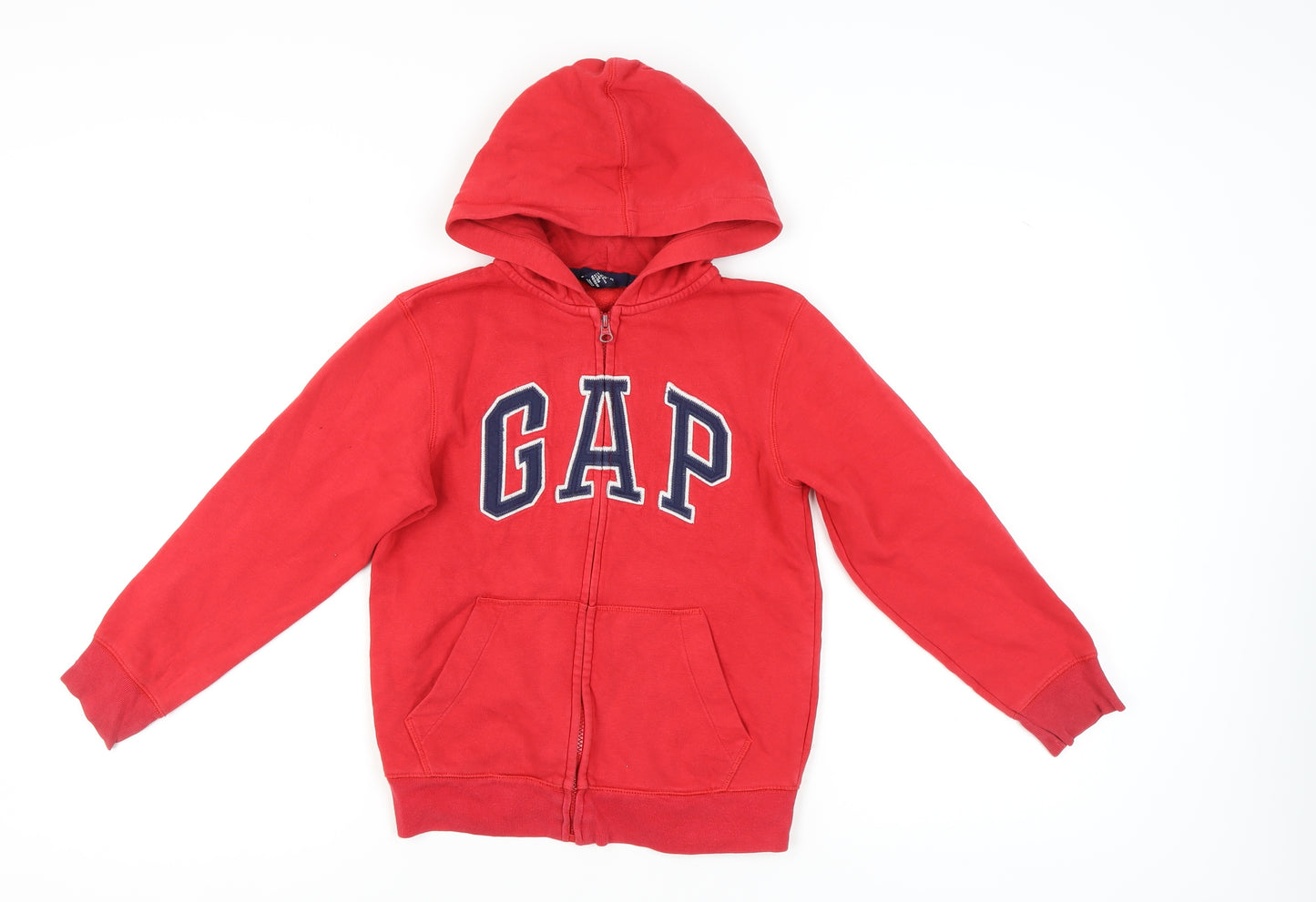 GAP Kids Girls Red Full Zip Hoodie 8-9 Years Logo Hooded
