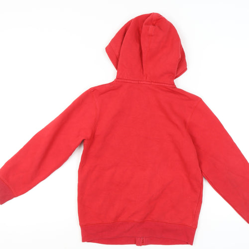 GAP Kids Girls Red Full Zip Hoodie 8-9 Years Logo Hooded