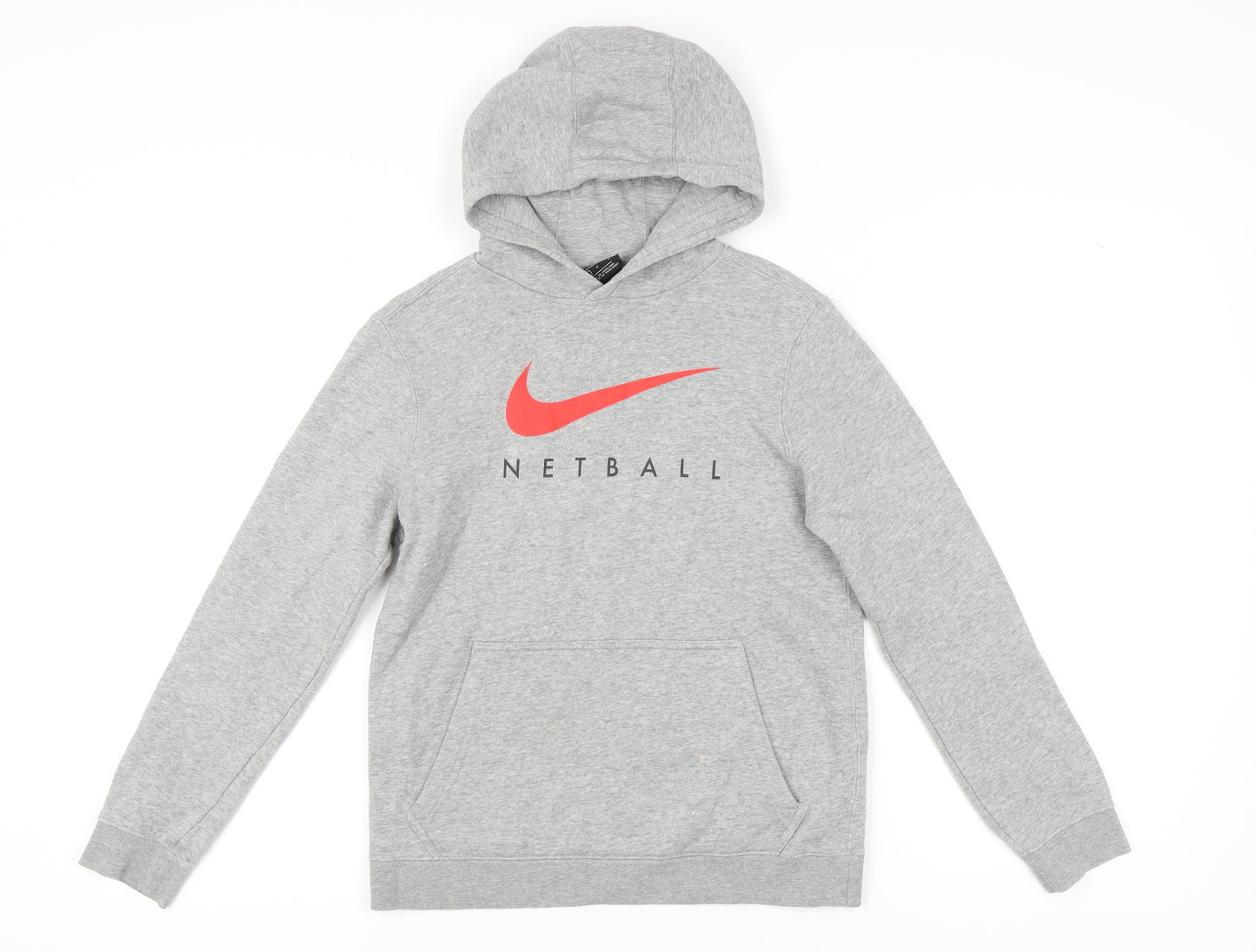 Nike Girls Grey Pullover Hoodie Size L Sportswear