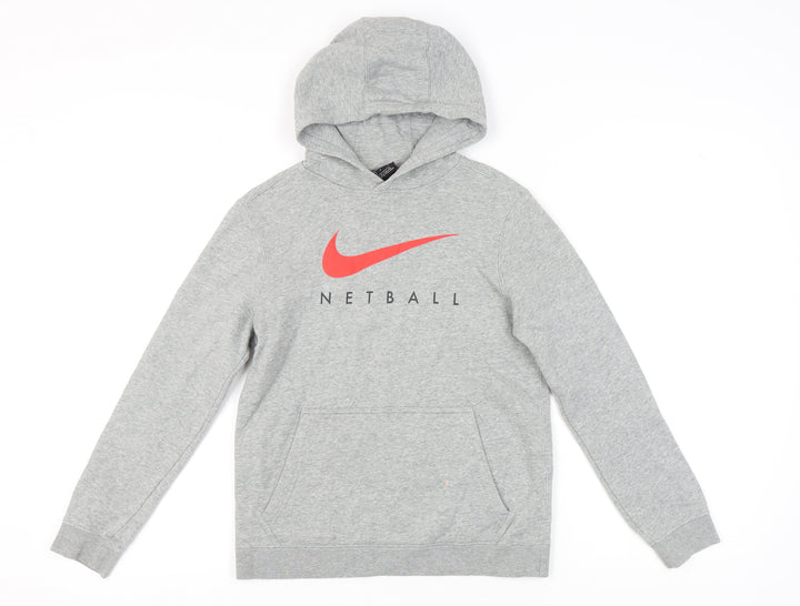 Nike Girls Grey Pullover Hoodie Size L Sportswear