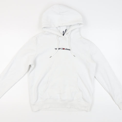 Tommy Jeans Men's White Logo Hoodie, Size S