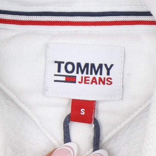 Tommy Jeans Men's White Logo Hoodie, Size S