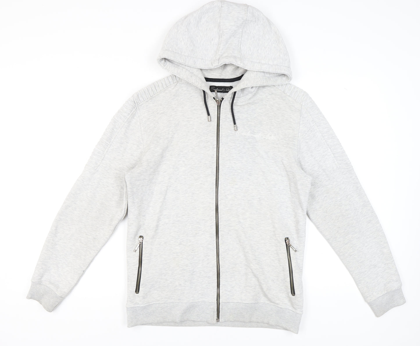 Condemned Nation Men's XL Grey Full Zip Hoodie