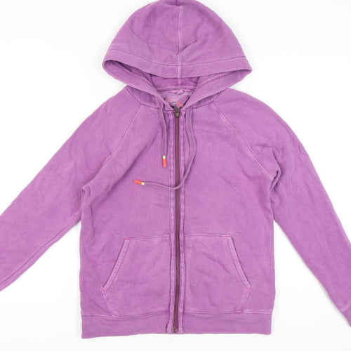 White Stuff Women's Purple Full Zip Hoodie, Size 10, Casual