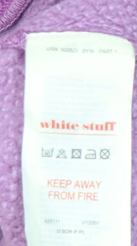 White Stuff Women's Purple Full Zip Hoodie, Size 10, Casual