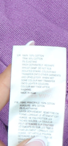 White Stuff Women's Purple Full Zip Hoodie, Size 10, Casual