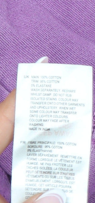 White Stuff Women's Purple Full Zip Hoodie, Size 10, Casual