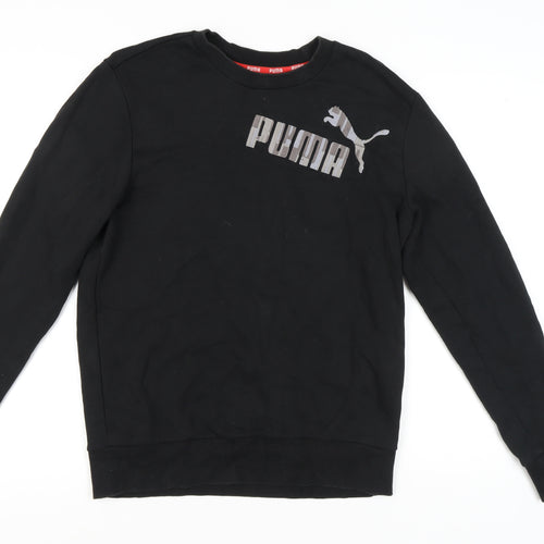 Puma Men's Black Graphic Pullover Sweatshirt M