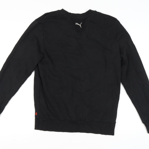 Puma Men's Black Graphic Pullover Sweatshirt M