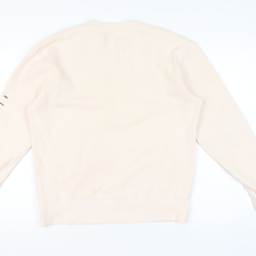 Topman Beige Men's XS Graphic Pullover Sweatshirt