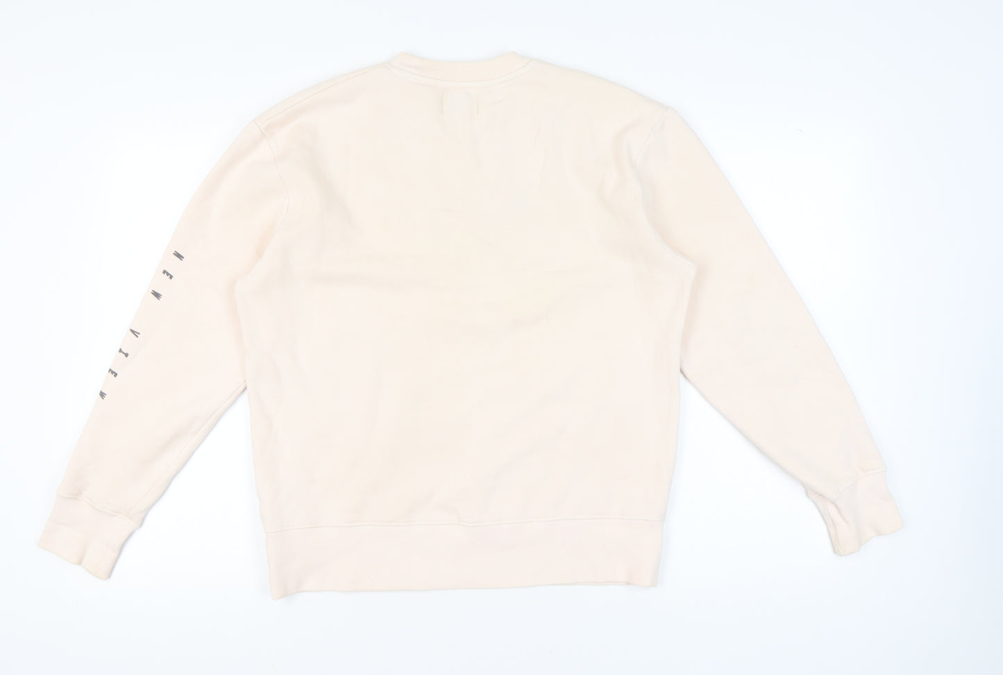 Topman Beige Men's XS Graphic Pullover Sweatshirt