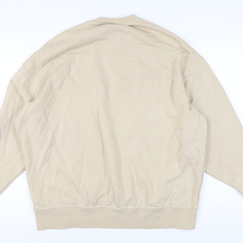 Nike Unisex Beige XS Sweatshirt Crew Neck Logo Casual