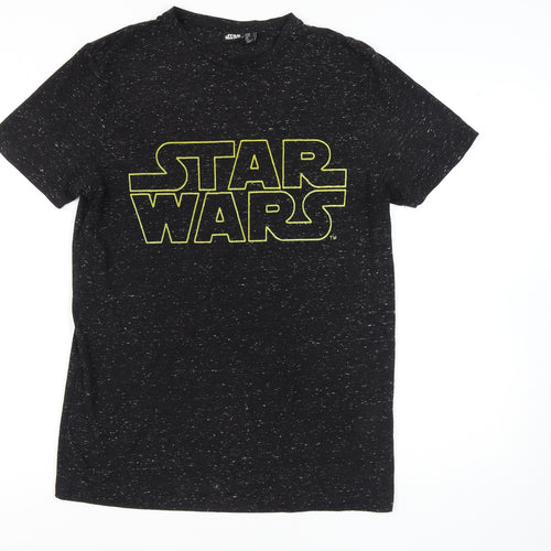 Star Wars Men's Black L T-Shirt, Graphic Print, Crew Neck