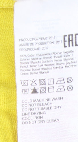 Noisy May Women's Yellow Hoodie, Size S, Cotton, Casual Wear