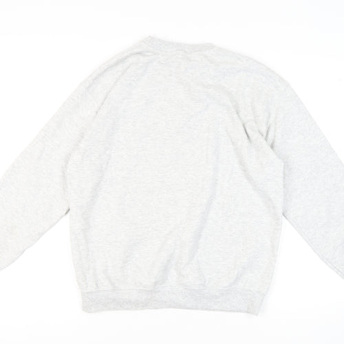 G&G Men's Grey Pullover Sweatshirt M Logo Crew Neck