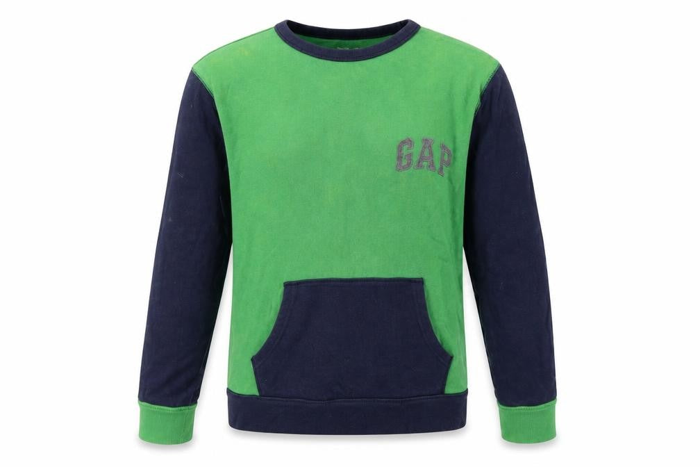 Front view of Gap boys’ green long sleeve pullover -, size 13, years