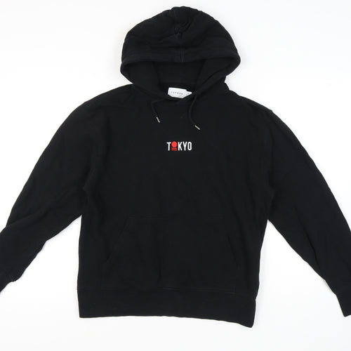 Topman Men's Black Tokyo XS Pullover Hoodie