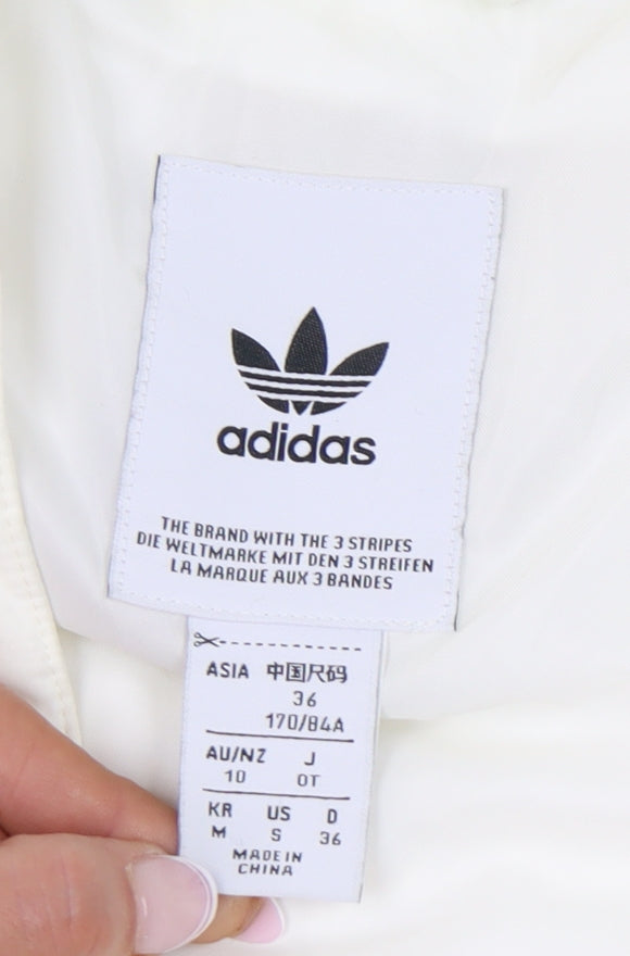 Adidas Men's White Puffer Jacket Size 36, Insulated, Hooded