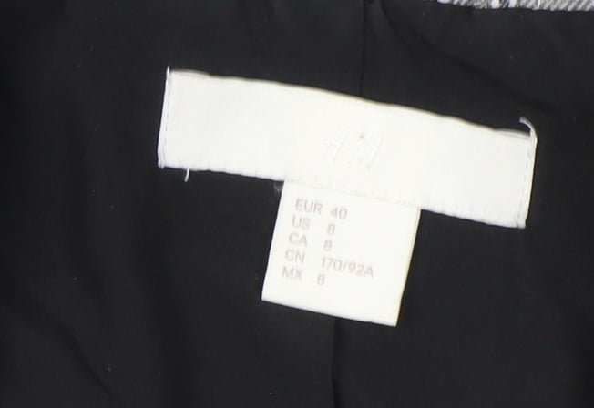 H&M Women's Grey Pinstripe Blazer Size 12