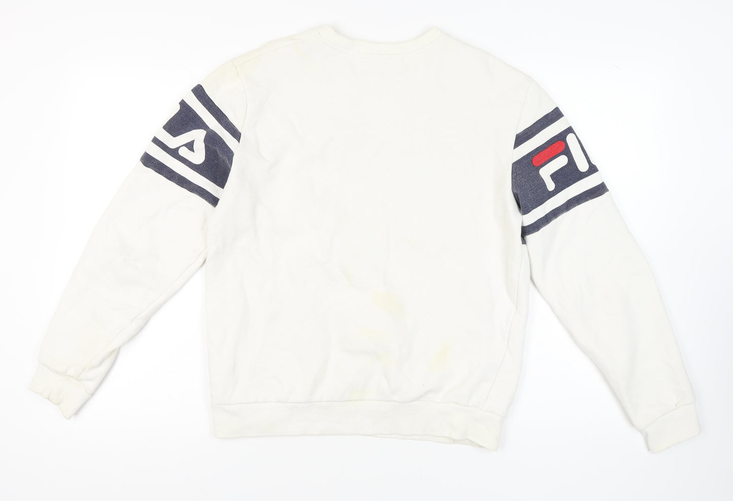 Fila Unisex Ivory Cotton Pullover Sweatshirt M