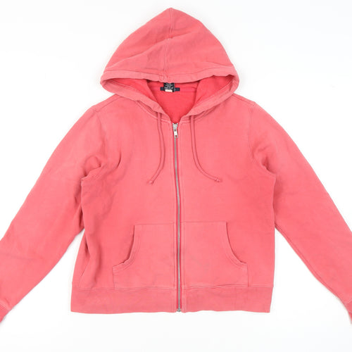 GAP Women's Pink Full Zip Hoodie - Size S, Stretch