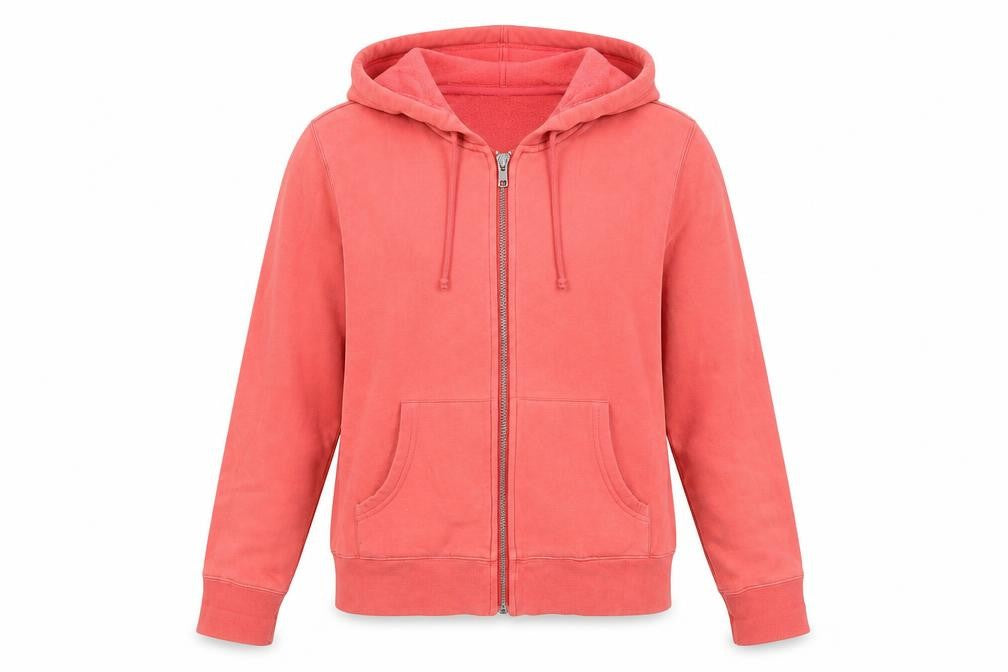 Front view of Gap Women's Pink Full Zip Hoodie -, size S, Stretch